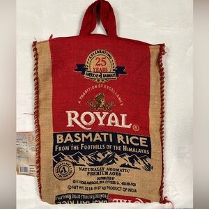 Royal Basmati Rice Burlap Bag